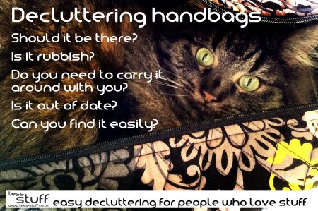 decluttering handbags