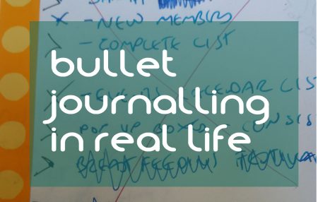 bullet journalling in real life
