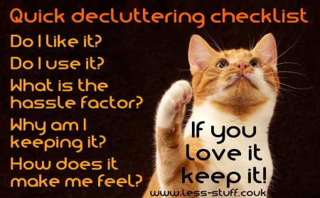 quick decluttering checklist