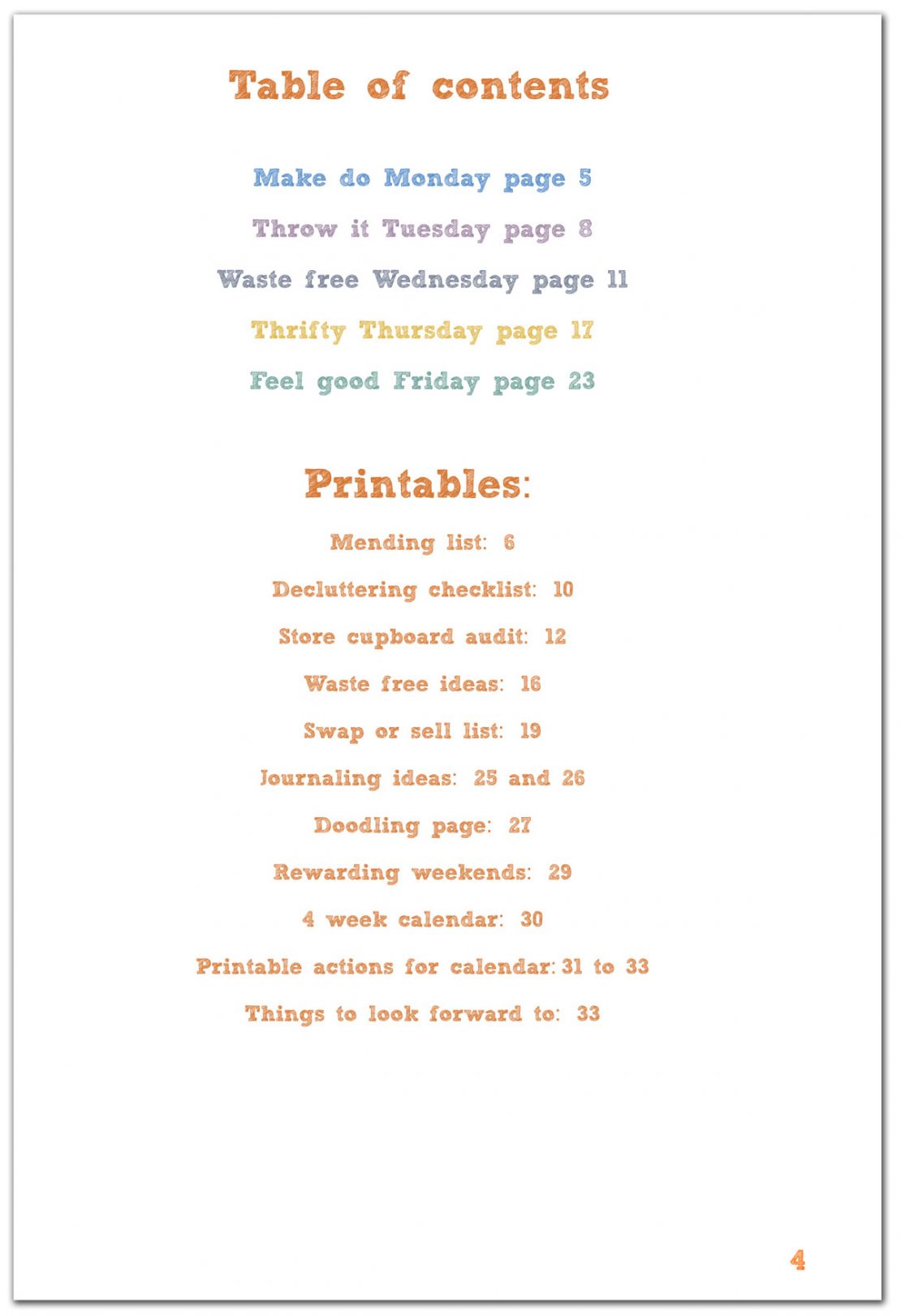 Winning at Winter Workbook Printable PDF - less stuff - decluttering ...