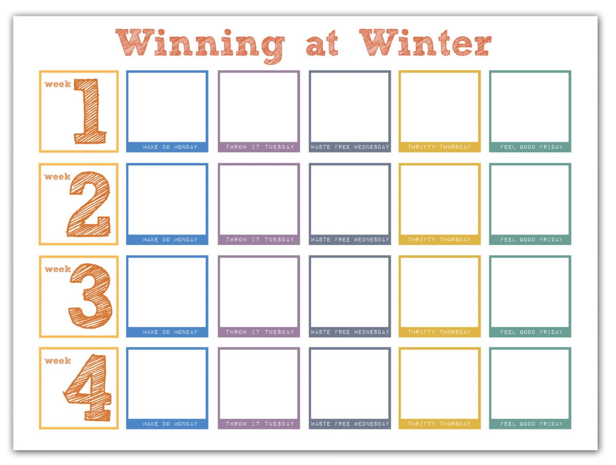 winning at winter calendar