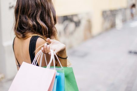 woman and shopping