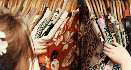 clothes in a charity shop