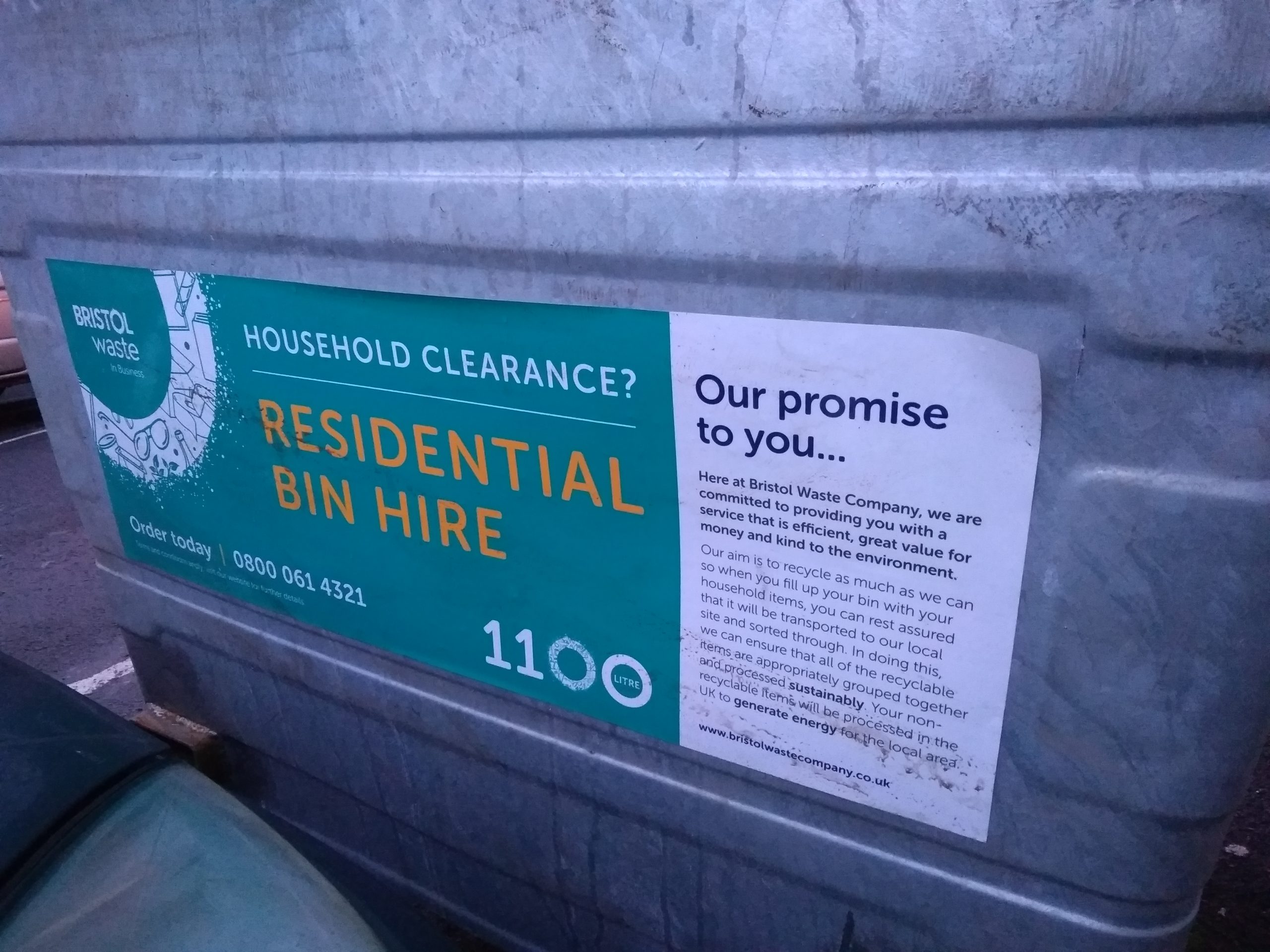 1100L Residential bins